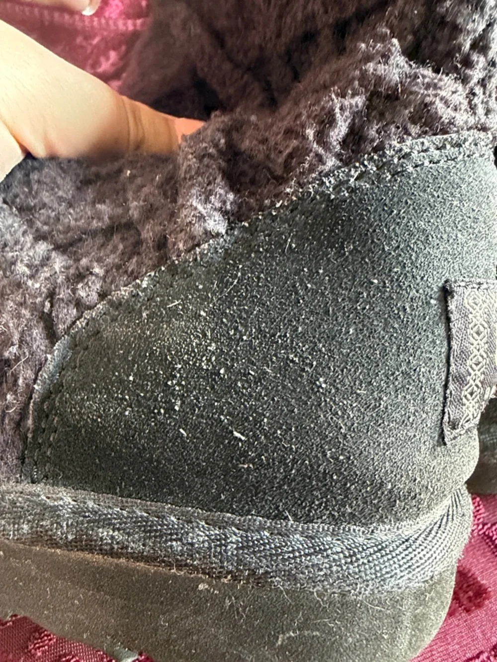 UGG Grey Quilted Knit Button Mid-Calf Boots Size 6 - Picture 4 of 8